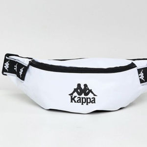 KAPPA banana bag with logo taping in white